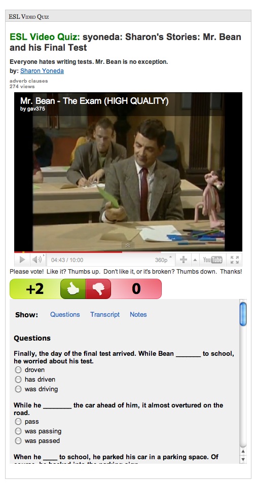 Video: Mr. Bean and his Final Test | Recurso educativo 34158