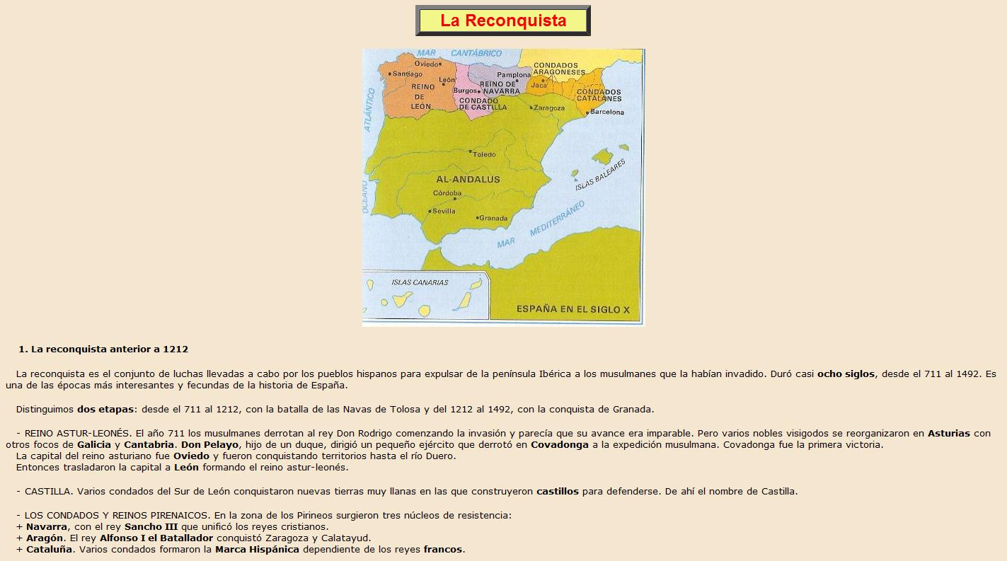 La Reconquista | Recurso educativo 37697