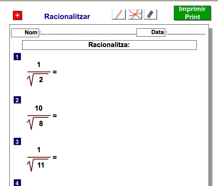 Racionalització | Recurso educativo 38468