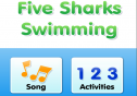 Five sharks swimming | Recurso educativo 24737