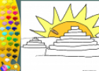 ¡A Colorear!: Templos Mayas | Recurso educativo 26879