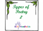 Types of poetry (2) | Recurso educativo 33123