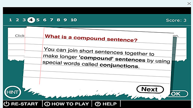 Make a compound sentence game | Recurso educativo 64562