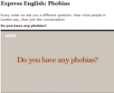 Express English: Phobias | Recurso educativo 72950