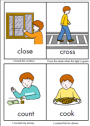 Verb cards: Close, cross, count, cook | Recurso educativo 78860