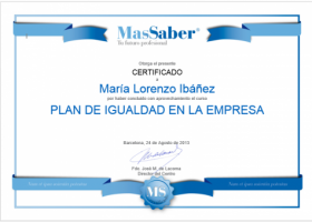 Curso de Plan de Igualdad en la Empresa | MasSaber | Recurso educativo 113988