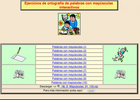 Ejercicios interactivosde ortografía - mayúsculas | Recurso educativo 688712