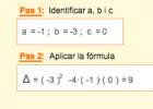 Discriminant d'una equació de segon grau | Recurso educativo 730595