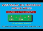 SISTEMAS DE MEDIDAS ANGULARES Relación entre sistemas | Recurso educativo 748568