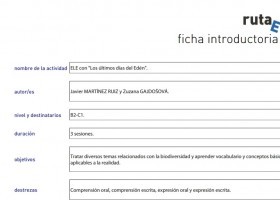 Fitxa de l'activitat "Els últims dies de l'Edèn". | Recurso educativo 762256