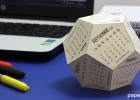Calendario 3D escolar para imprimir (dodecaedro) - PAPELISIMO | Recurso educativo 764506