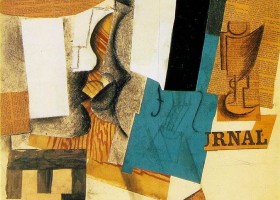 "Bol con frutas, violín y vaso de vino", Picasso | Recurso educativo 774394