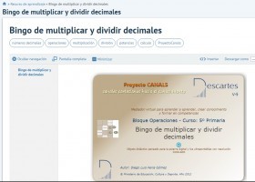 Bingo de multiplicar i dividir nombres decimals | Recurso educativo 776567