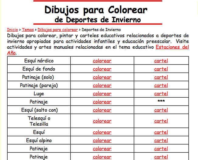 Dibujos para colorear | Recurso educativo 42085