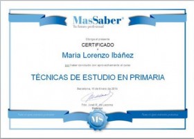 Curso de Técnicas de estudio en Primaria | MasSaber | Recurso educativo 115754