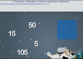 Juego de realizar multiplicaciones para niños de primaria. | Recurso educativo 736393